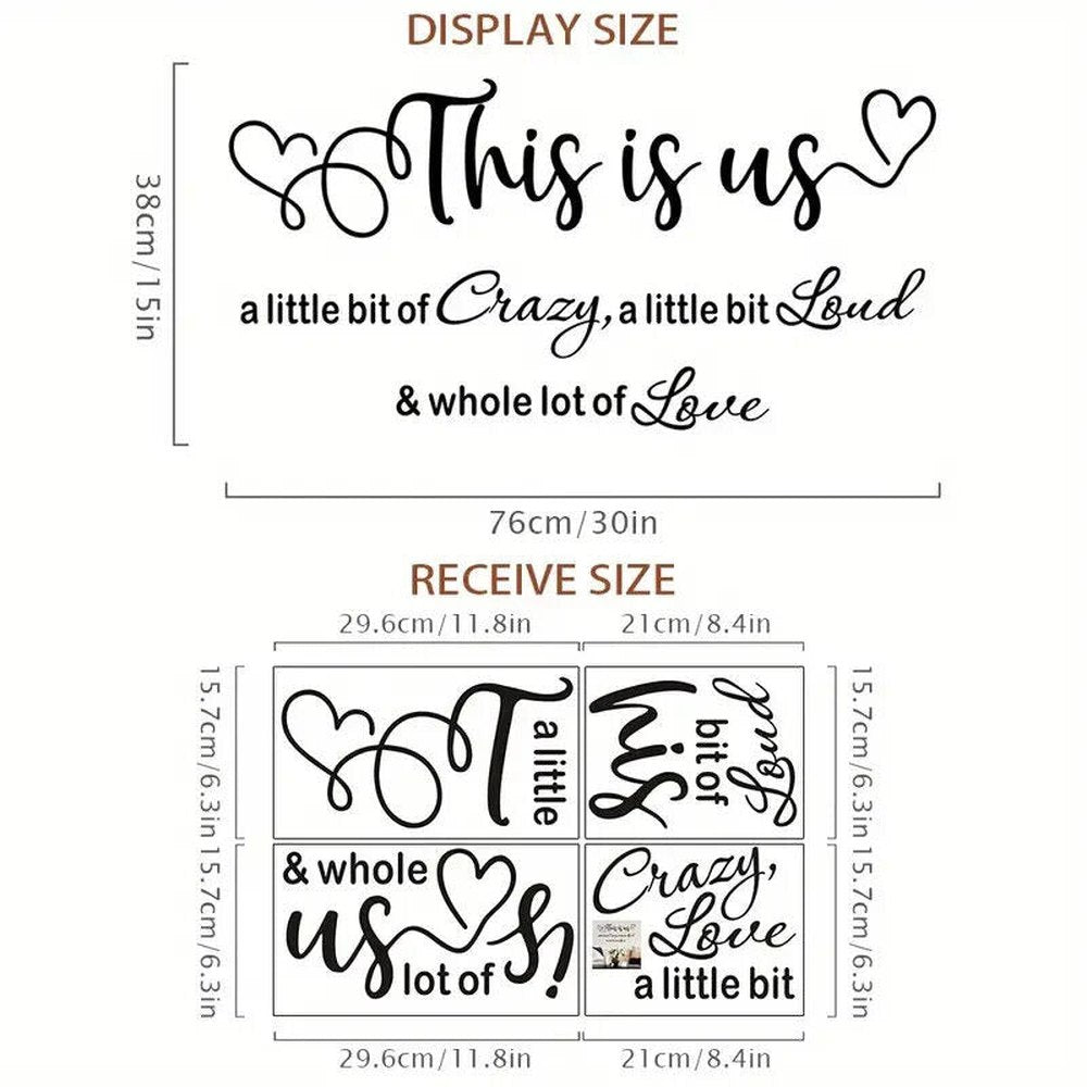 "This Is Us" Family Wall Decal 30" x 15" Home & Garden:Home Décor:Decals, Stickers & Vinyl Art Style Your Walls